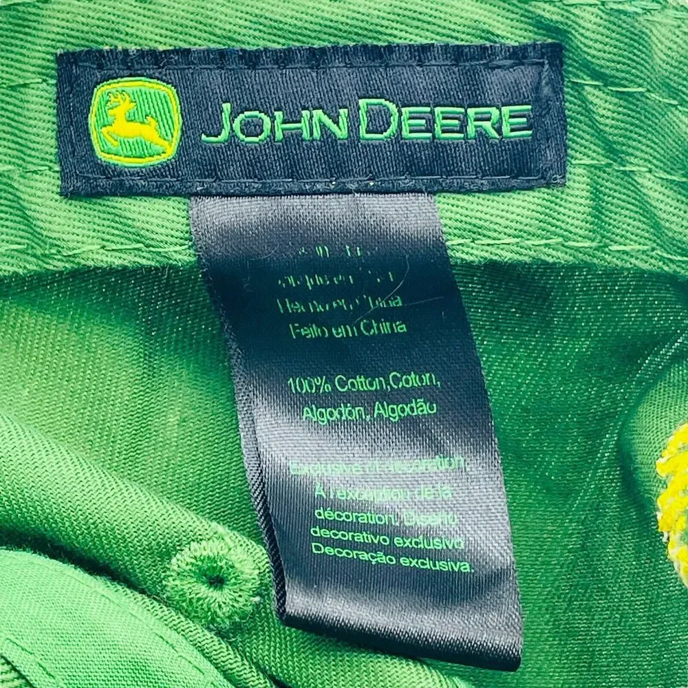 Green John Deere Trucker Farmer Hat Baseball Cap Cotton Strap Back